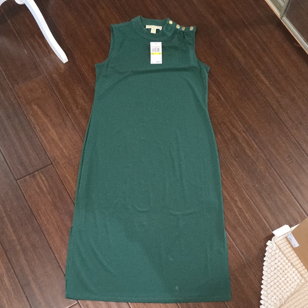 Michael Kors Forest Green Midi Dress